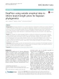 EmpPrior: Using outside empirical data to inform branch-length priors for Bayesian phylogenetics
