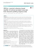 SPECtre: A spectral coherence-based classifier of actively translated transcripts from ribosome profiling sequence data