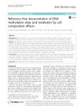 Reference-free deconvolution of DNA methylation data and mediation by cell composition effects