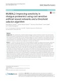MUMAL2: Improving sensitivity in shotgun proteomics using cost sensitive artificial neural networks and a threshold selector algorithm