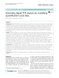 Extending digital PCR analysis by modelling quantification cycle data
