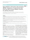 Brain Radiation Information Data Exchange (BRIDE): Integration of experimental data from low-dose ionising radiation research for pathway discovery