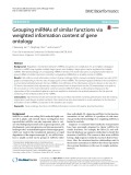 Grouping miRNAs of similar functions via weighted information content of gene ontology