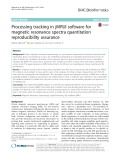 Processing tracking in jMRUI software for magnetic resonance spectra quantitation reproducibility assurance