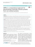 DIRProt: A computational approach for discriminating insecticide resistant proteins from non-resistant proteins