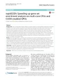 RapidGSEA: Speeding up gene set enrichment analysis on multi-core CPUs and CUDA-enabled GPUs