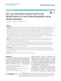ECL: An exhaustive search tool for the identification of cross-linked peptides using whole database