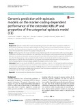 Genomic prediction with epistasis models: on the marker-coding-dependent performance of the extended GBLUP and properties of the categorical epistasis model (CE)