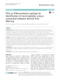 PGA: An R/Bioconductor package for identification of novel peptides using a customized database derived from RNA-Seq