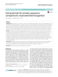 String kernels for protein sequence comparisons: Improved fold recognition
