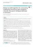 Bottom-up GGM algorithm for constructing multilayered hierarchical gene regulatory networks that govern biological pathways or processes