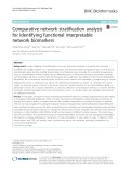 Comparative network stratification analysis for identifying functional interpretable network biomarkers
