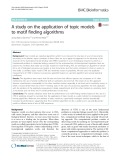 A study on the application of topic models to motif finding algorithms