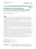 Prediction of virus-host infectious association by supervised learning methods
