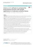 RNAdualPF: Software to compute the dual partition function with sample applications in molecular evolution theory