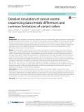 Detailed simulation of cancer exome sequencing data reveals differences and common limitations of variant callers