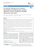 An heuristic filtering tool to identify phenotype-associated genetic variants applied to human intellectual disability and canine coat colors