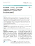 KNN-MDR: A learning approach for improving interactions mapping performances in genome wide association studies