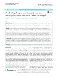 Predicting drug target interactions using meta-path-based semantic network analysis