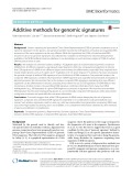 Additive methods for genomic signatures