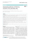 Automated prediction of HIV drug resistance from genotype data