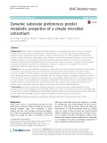 Dynamic substrate preferences predict metabolic properties of a simple microbial consortium