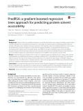 PredRSA: A gradient boosted regression trees approach for predicting protein solvent accessibility