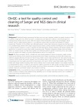 ClinQC: A tool for quality control and cleaning of Sanger and NGS data in clinical research