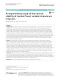An experimental study of the intrinsic stability of random forest variable importance measures