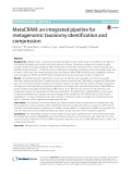 MetaCRAM: An integrated pipeline for metagenomic taxonomy identification and compression