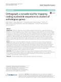 Orthograph: A versatile tool for mapping coding nucleotide sequences to clusters of orthologous genes