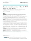 Geena 2, improved automated analysis of MALDI/TOF mass spectra