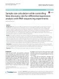 Sample size calculation while controlling false discovery rate for differential expression analysis with RNA-sequencing experiments