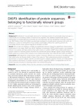 DASP3: Identification of protein sequences belonging to functionally relevant groups