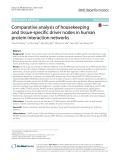 Comparative analysis of housekeeping and tissue-specific driver nodes in human protein interaction networks