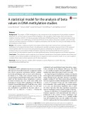 A statistical model for the analysis of beta values in DNA methylation studies