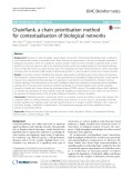 ChainRank, a chain prioritisation method for contextualisation of biological networks