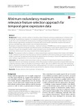 Minimum redundancy maximum relevance feature selection approach for temporal gene expression data