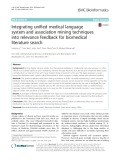 Integrating unified medical language system and association mining techniques into relevance feedback for biomedical literature search
