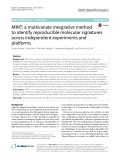 MINT: A multivariate integrative method to identify reproducible molecular signatures across independent experiments and platforms