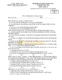 Đề khảo sát chất lượng lần 1 môn Sinh học lớp 12 năm 2019-2020 - Trường THPT Thuận Thành số 1 (Mã đề 132)