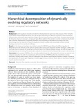Hierarchical decomposition of dynamically evolving regulatory networks