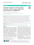 Literature mining for context-specific molecular relations using multimodal representations (COMMODAR)
