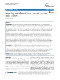 Mapping side chain interactions at protein helix termini
