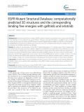 EGFR Mutant Structural Database: Computationally predicted 3D structures and the corresponding binding free energies with gefitinib and erlotinib