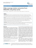 Wide-coverage relation extraction from MEDLINE using deep syntax