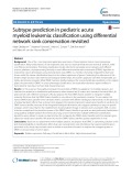 Subtype prediction in pediatric acute myeloid leukemia: Classification using differential network rank conservation revisited