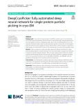 DeepCryoPicker: Fully automated deep neural network for single protein particle picking in cryo‑EM