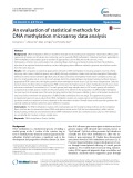 An evaluation of statistical methods for DNA methylation microarray data analysis