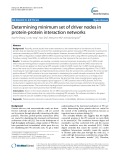 Determining minimum set of driver nodes in protein-protein interaction networks